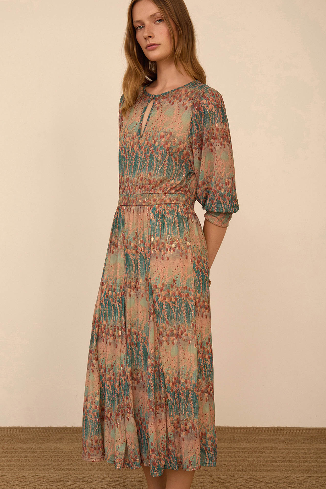 Meisie Vestido midi tul estampado