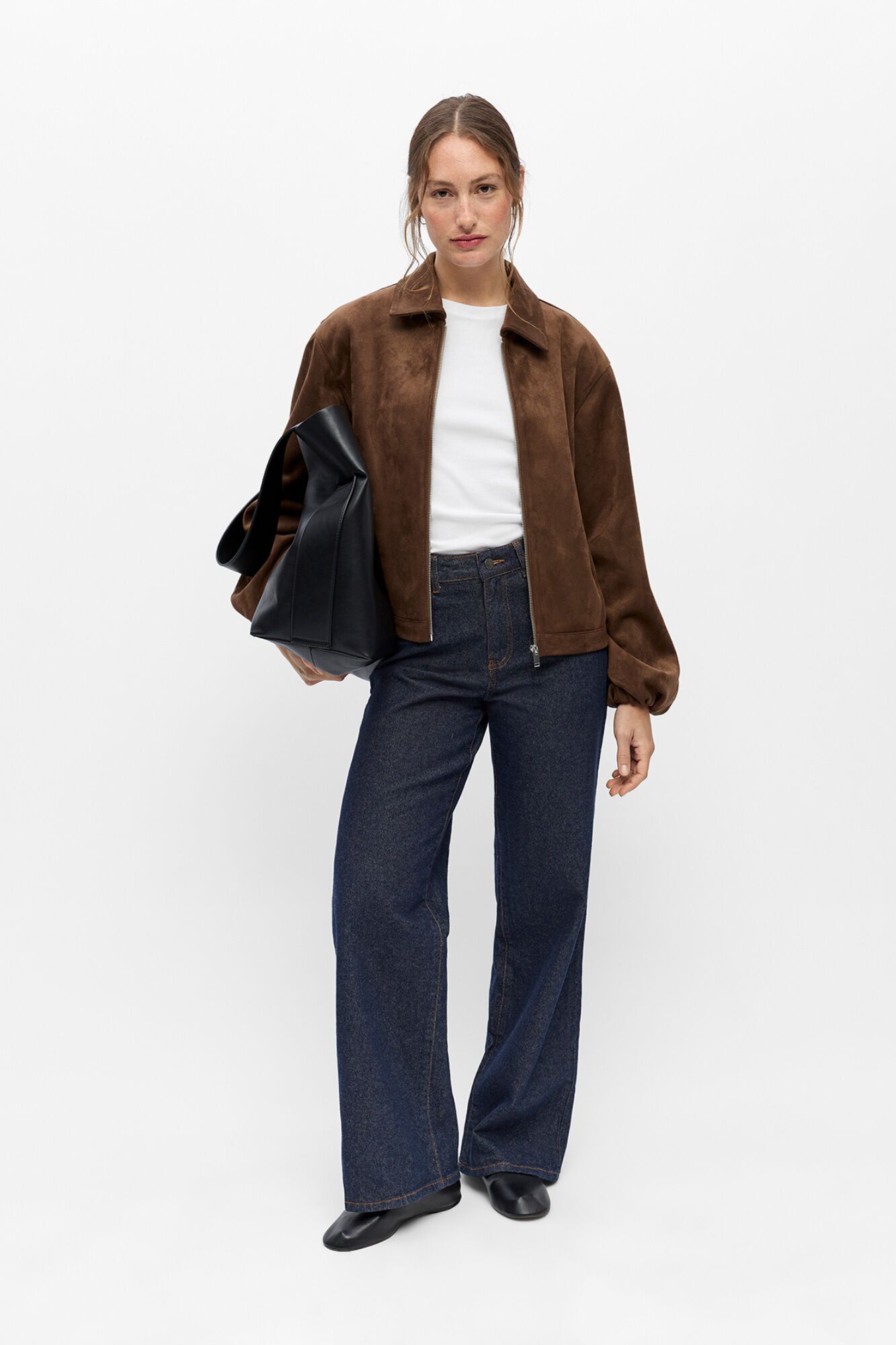 Object Chaqueta corta efecto ante