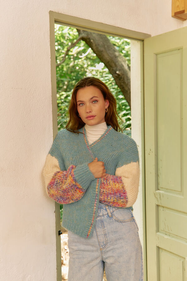 Jaase C&aacute;rdigan de punto Turquesa