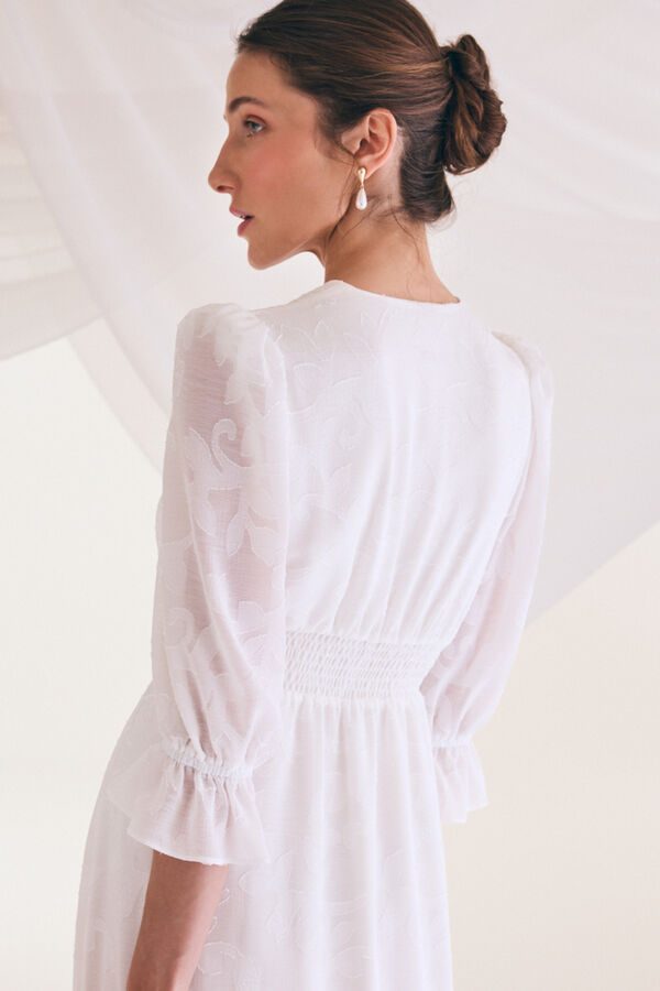 Pol&iacute;n Et Moi Vestido novia Liso Blanco