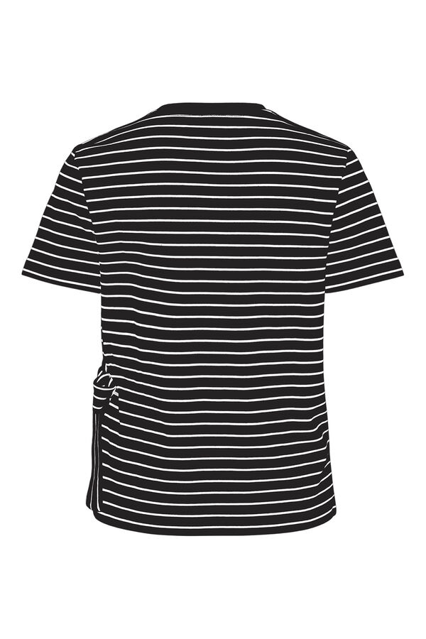 Vila Camiseta con lazada de algod&oacute;n org&aacute;nico Estampado azul