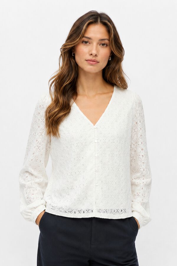 Object Top estructura manga larga Blanco