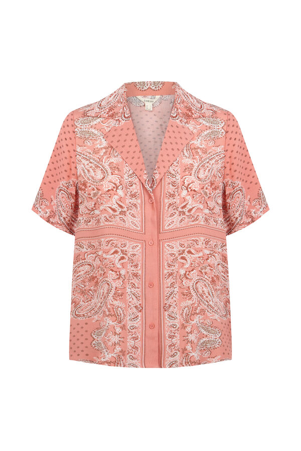 Slowlove Camisa corta estapada Coral
