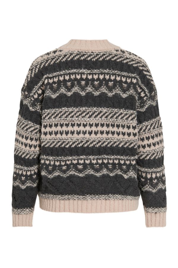 Vila C&aacute;rdigan punto jacquard Gris oscuro