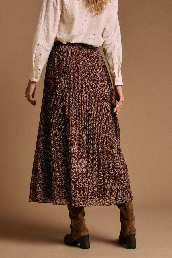 Pol&iacute;n Et Moi Falda plisada Berenice Marr&oacute;n oscuro