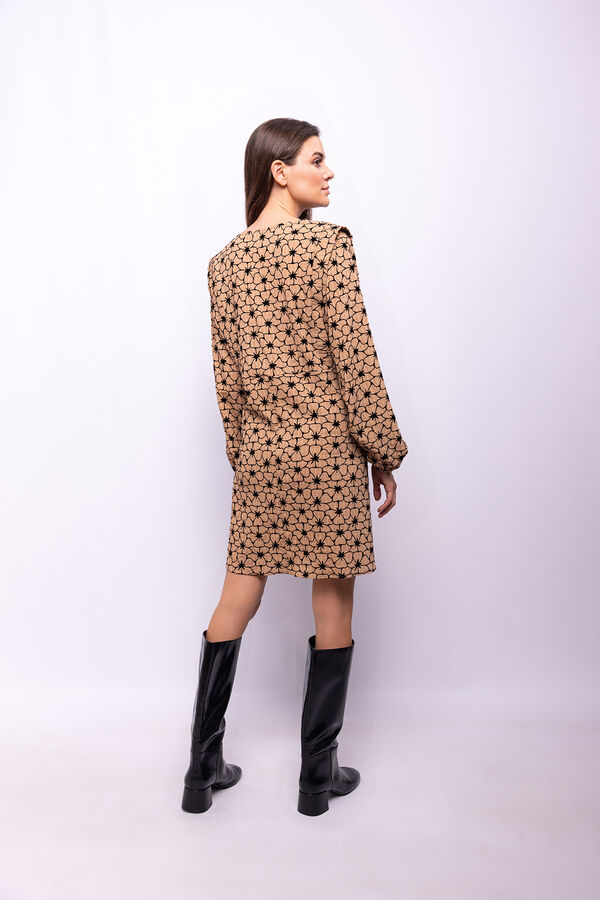 Object Vestido tejido textura Marr&oacute;n