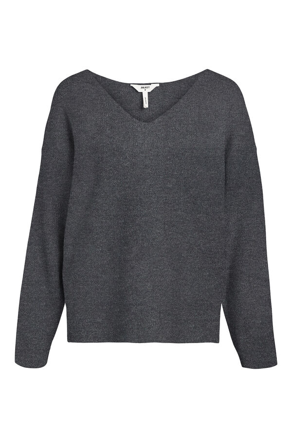 Object Jersey básico cuello pico Gris oscuro