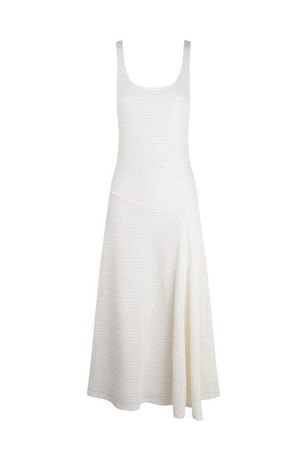 Slowlove Vestido tirantes estructura Marfil