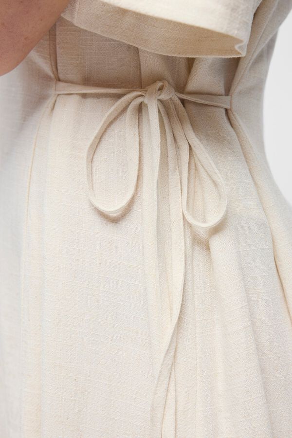 Object Vestido corto lino Beige