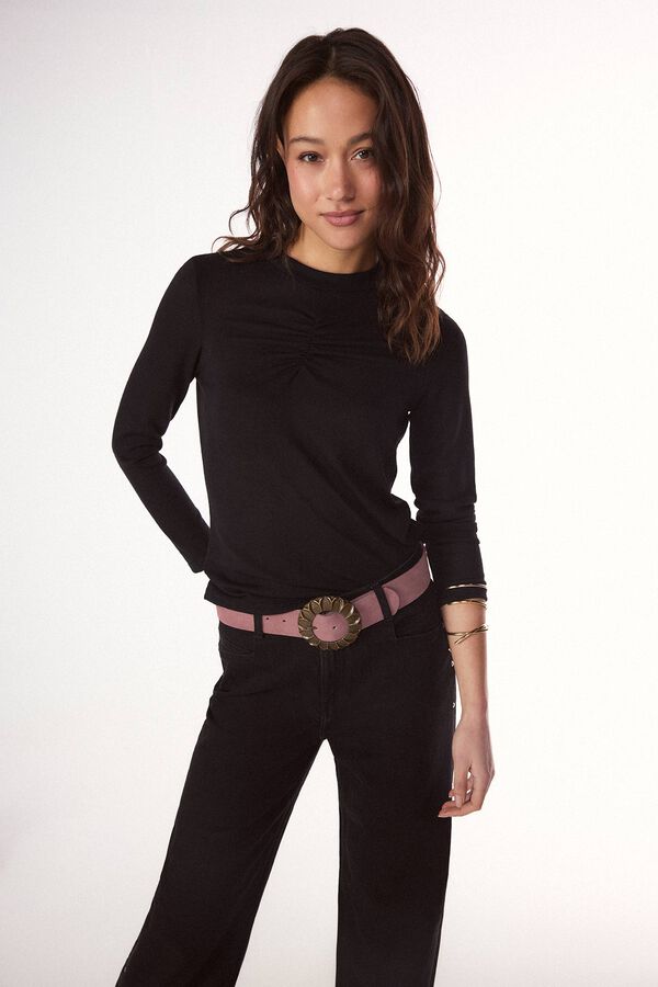 Slowlove Top frunce Negro