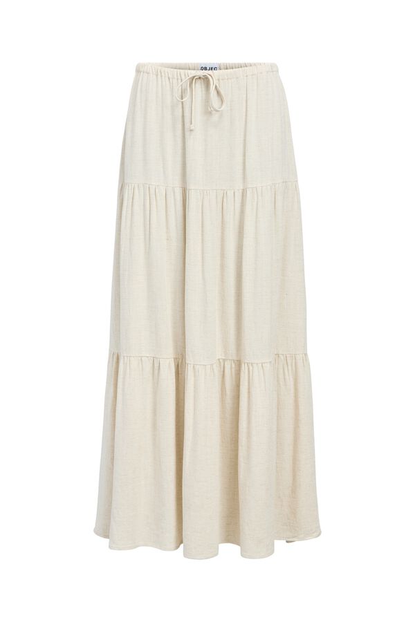 Object Falda larga lino Beige