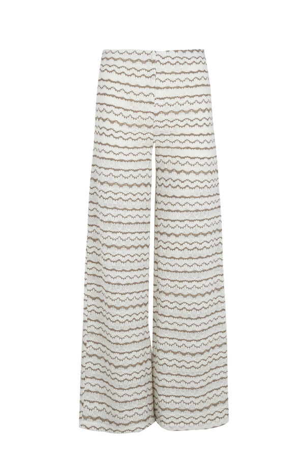 Slowlove Pantal&oacute;n de punto Estampado marr&oacute;n