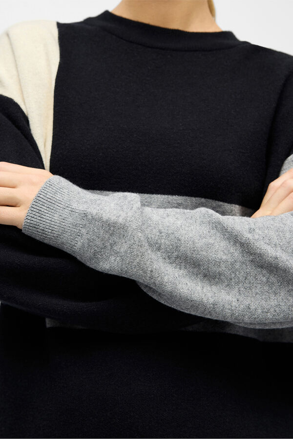 Object Jersey punto estampado Negro