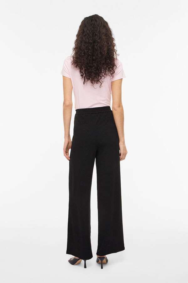 Vila Pantal&oacute;n fluido de pierna ancha Negro