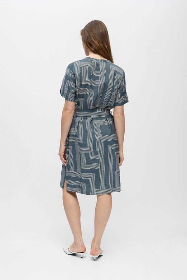 Object Vestido corto estampado Azul marino