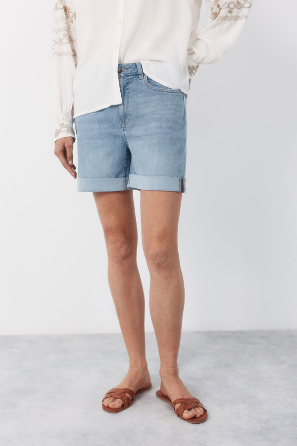 Cortefiel Shorts Vaqueros Azul marino