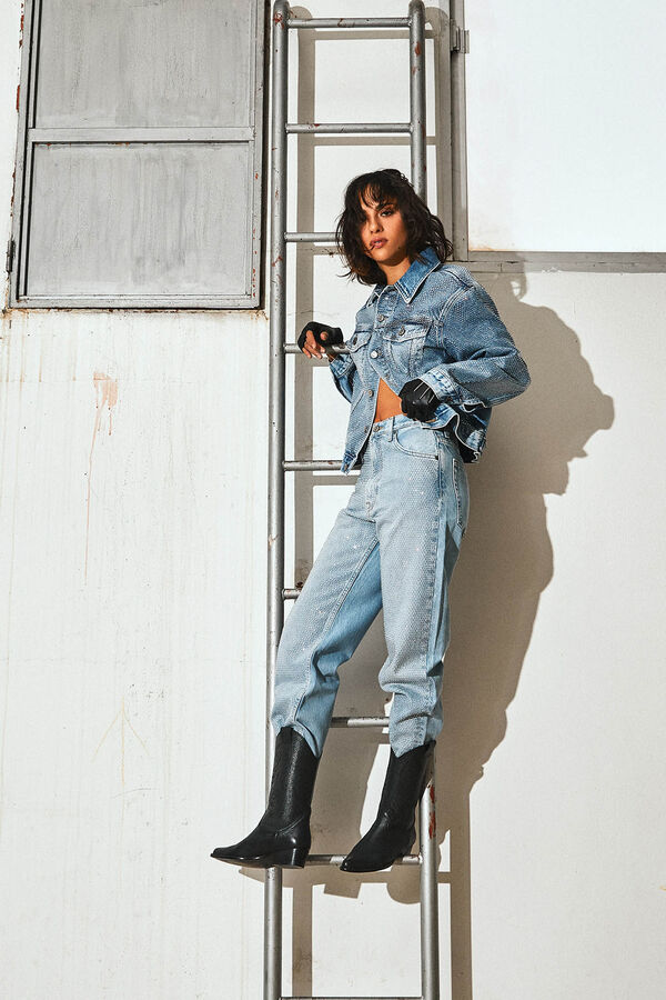 Bryan Stepwise Botas cowboy de piel Jandra Negro