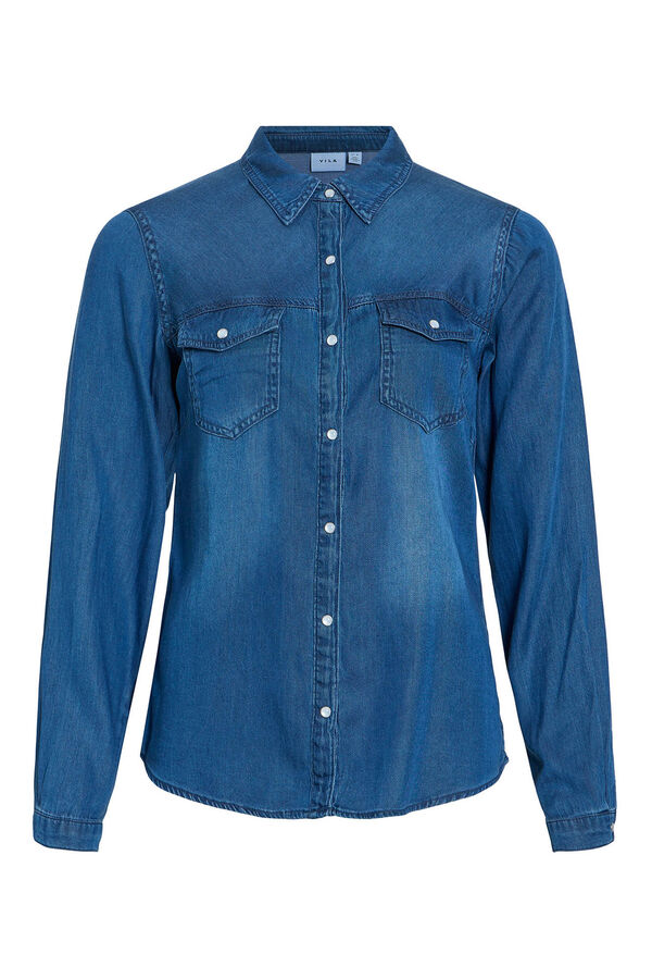 Vila Camisa vaquera manga larga Azul