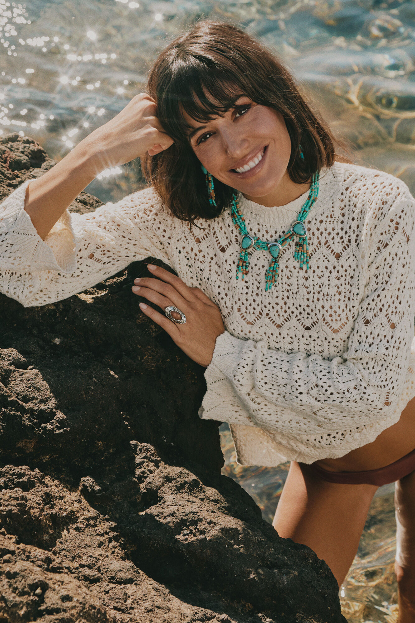 Slowlove Jersey punto calado perkins