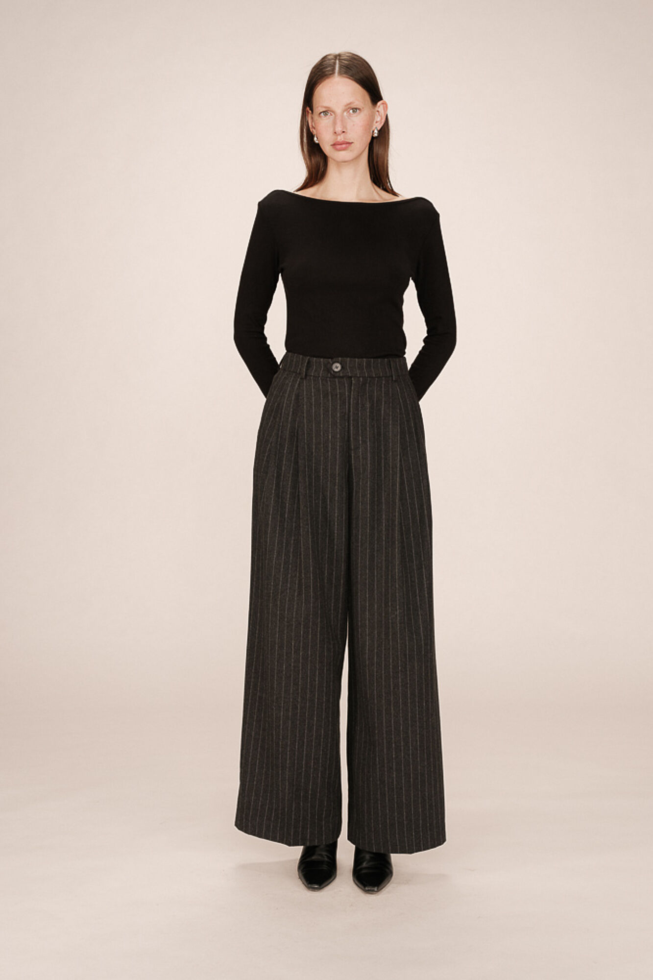 Grace & Mila Pantal&oacute;n de traje a rayas