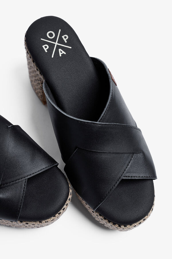 Popa Sandalia cu&ntilde;a tac&oacute;n se&ntilde;ora Melibea Piel Negro