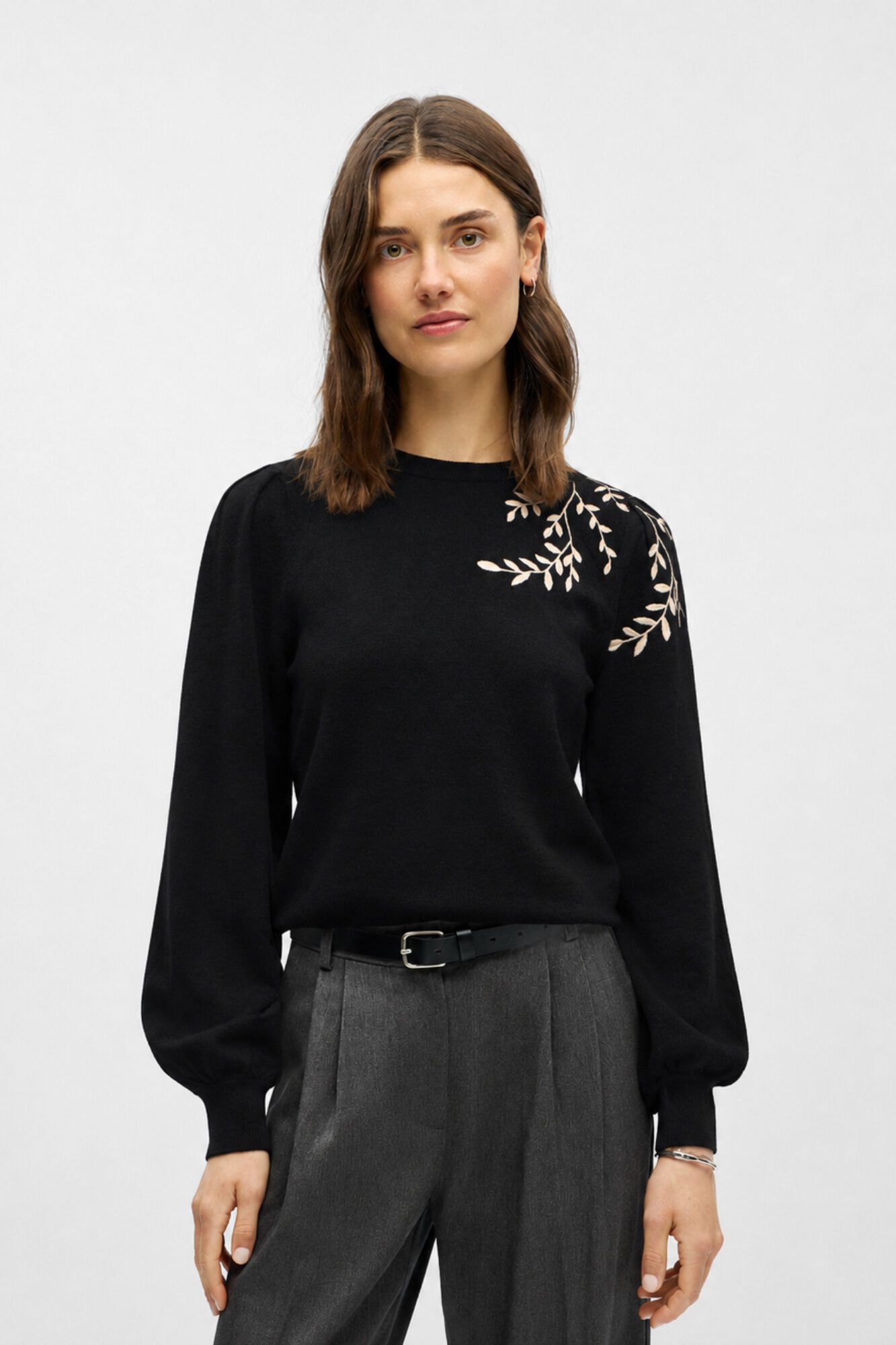 Object Jersey tacto suave bordado
