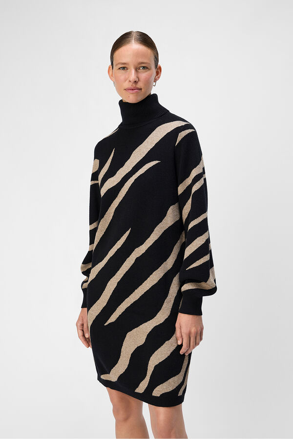 Object Vestido punto estampado Multicolor