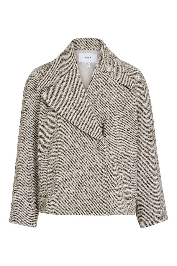 Vila Chaqueta corta solapa amplia Gris