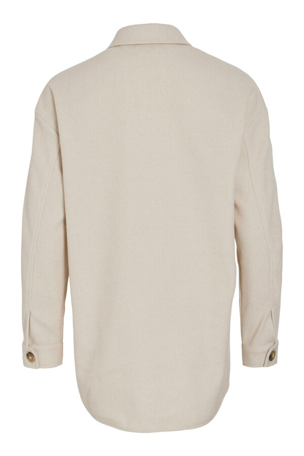 Vila Chaqueta camisera abotonada Beige