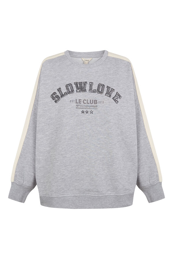 Slowlove Sudadera slowlove oversize Gris