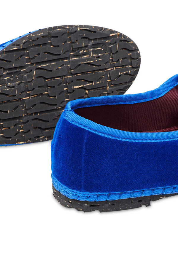 Flabelus Mery Jane de terciopelo Azul oscuro