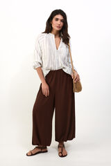 Slowlove Pantal&oacute;n bombacho Marr&oacute;n oscuro
