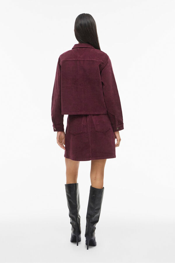 Vila Falda corta de pana Morado