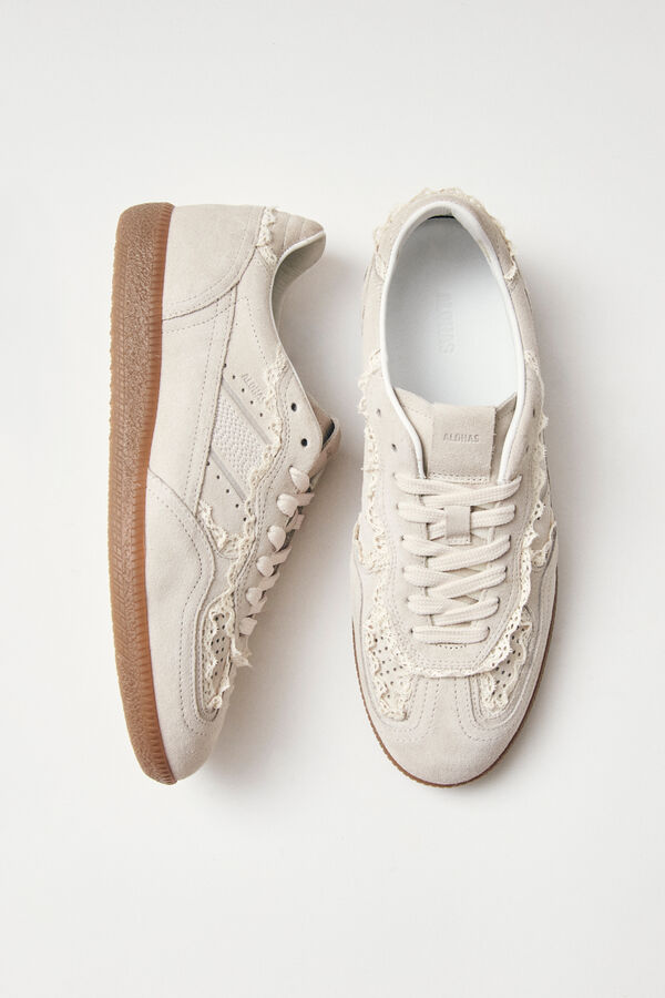 Alohas Zapatillas de cuero Tb.490 Crochet Beige