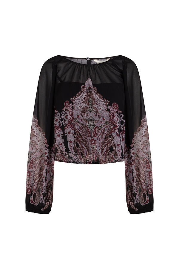 Slowlove Blusa estampada Estampado gris