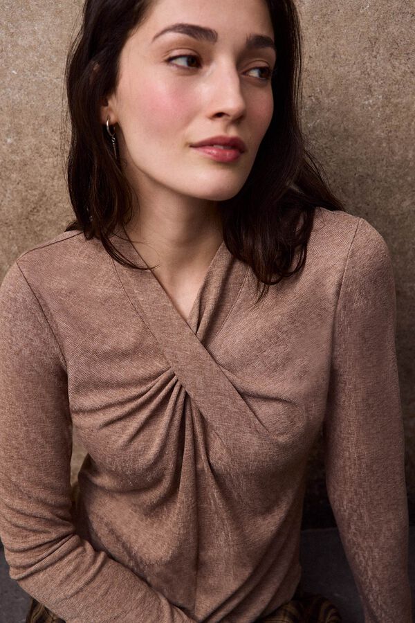 Slowlove Top estructura Beige