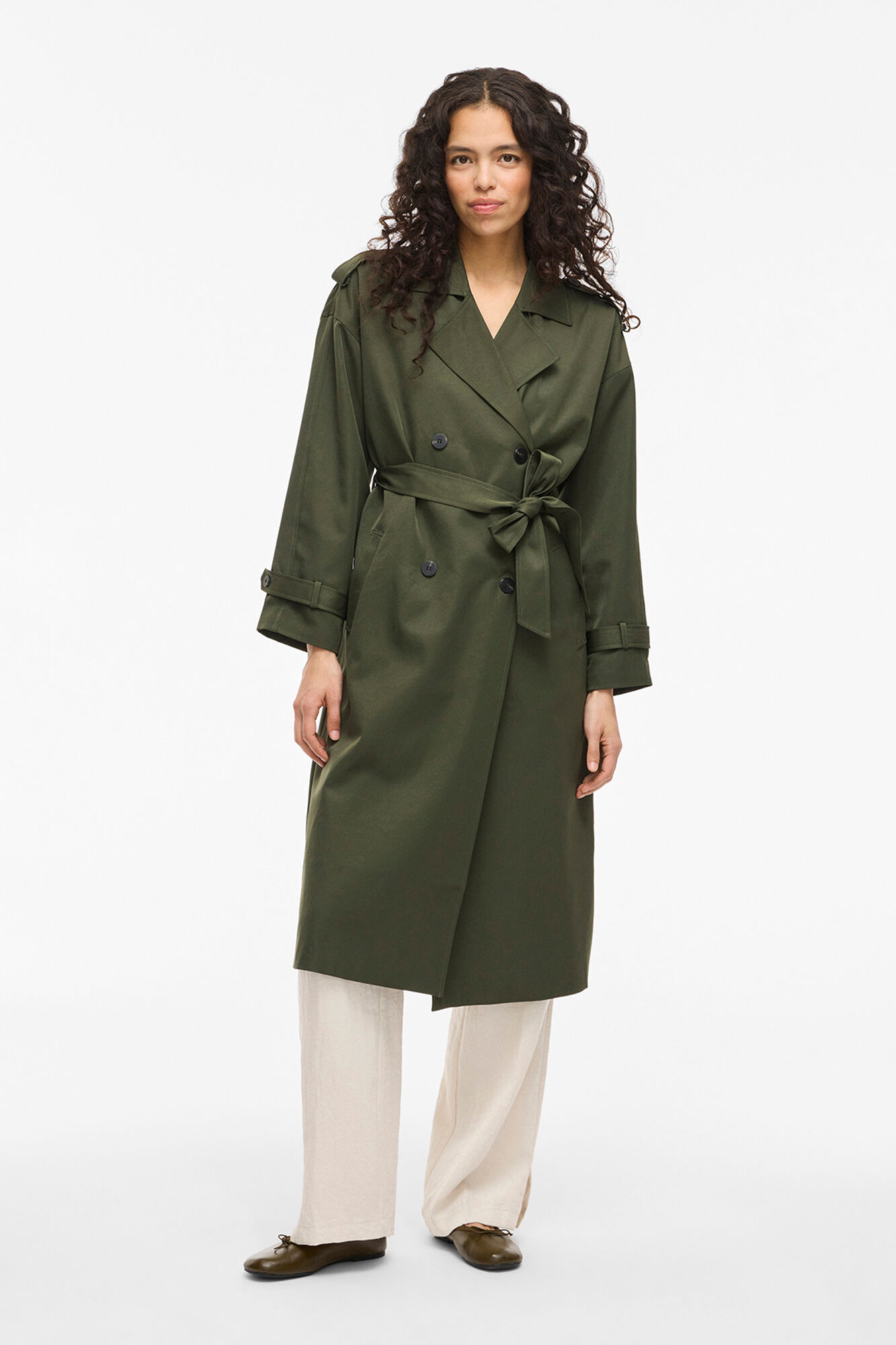 Vila Gabardina larga anudada