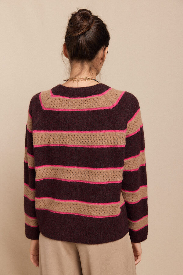 Slowlove Jersey rayas Vino