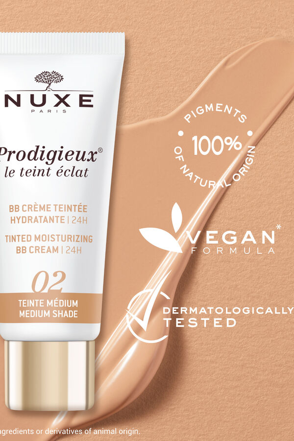 Nuxe BB Cream Hidratante con Color 24H, Prodigieux&reg; le teint &eacute;clat 30ml - Tono medio Estampado blanco