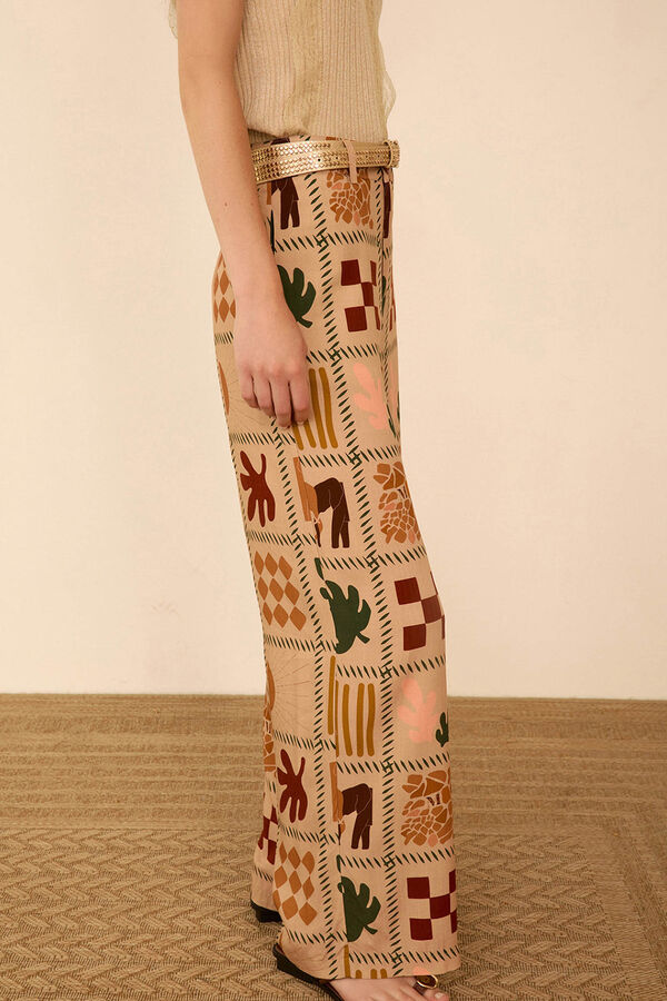 Meisie Pantal&oacute;n largo fluido Beige
