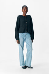 Object Cardigan lana cuello redondo Negro