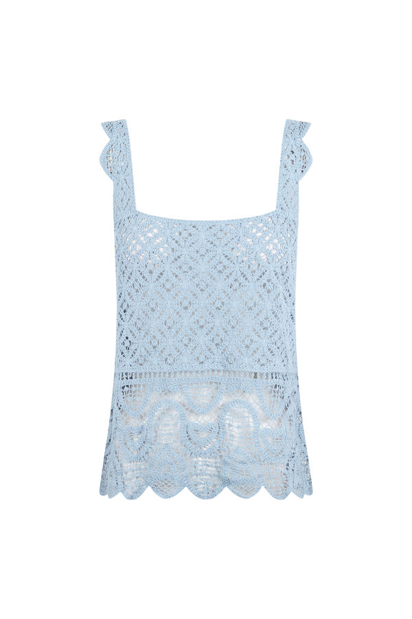 Slowlove Top crochet tirantes Azul