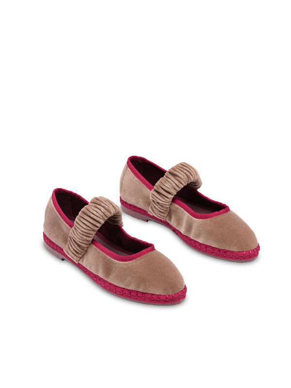 Flabelus Mafalda de terciopelo Beige