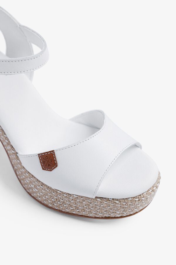 Popa Sandalia cu&ntilde;a tac&oacute;n se&ntilde;ora Daira Piel Blanco