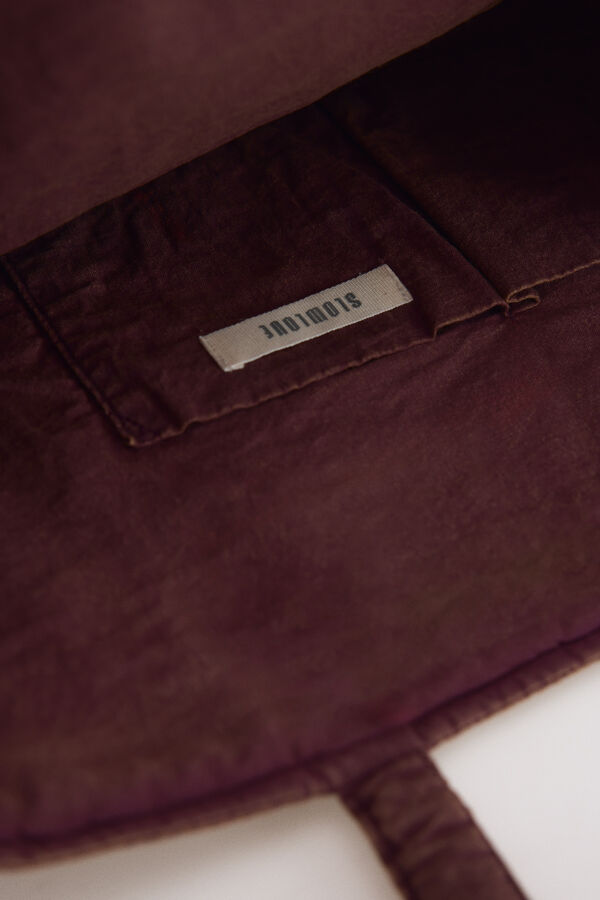Slowlove EMBROIDERY WASHED SHOPPER Vino