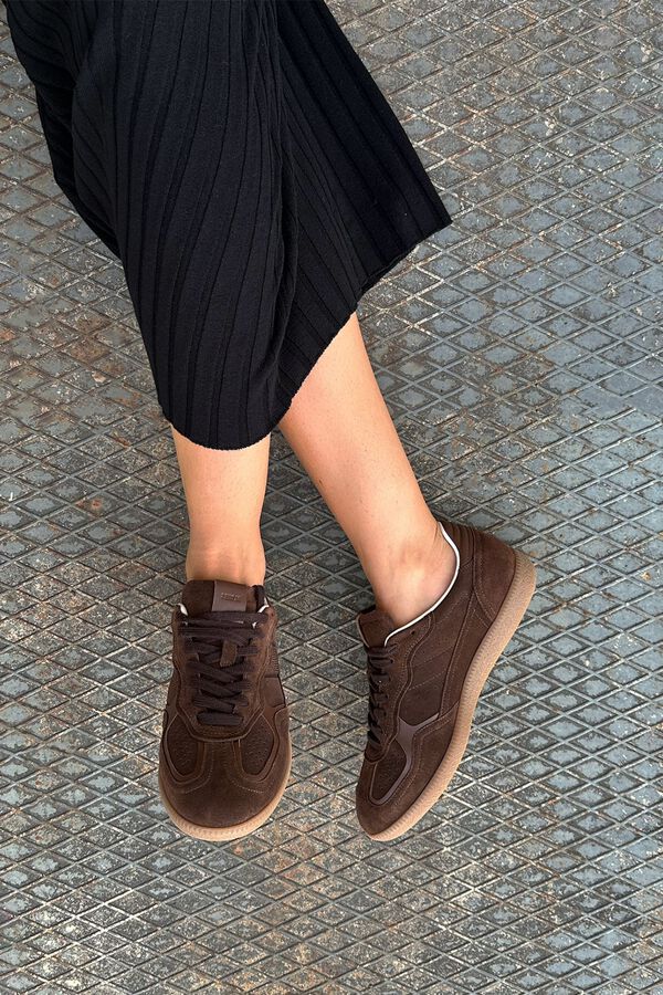 Alohas Zapatillas de cuero Tb.490 Rife Marr&oacute;n