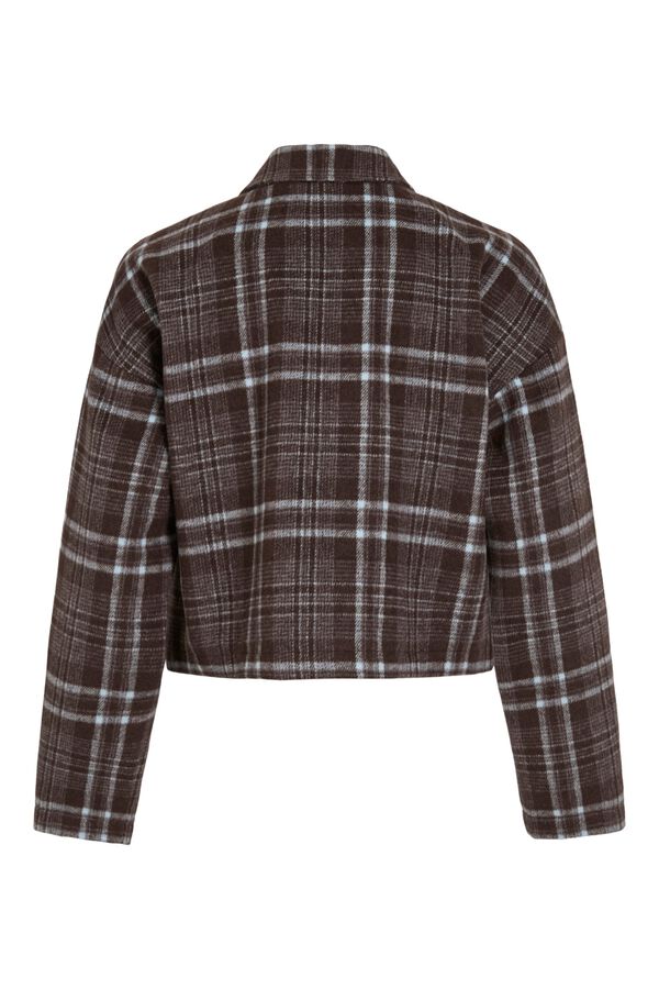 Vila Chaqueta corta con cremallera Marr&oacute;n oscuro