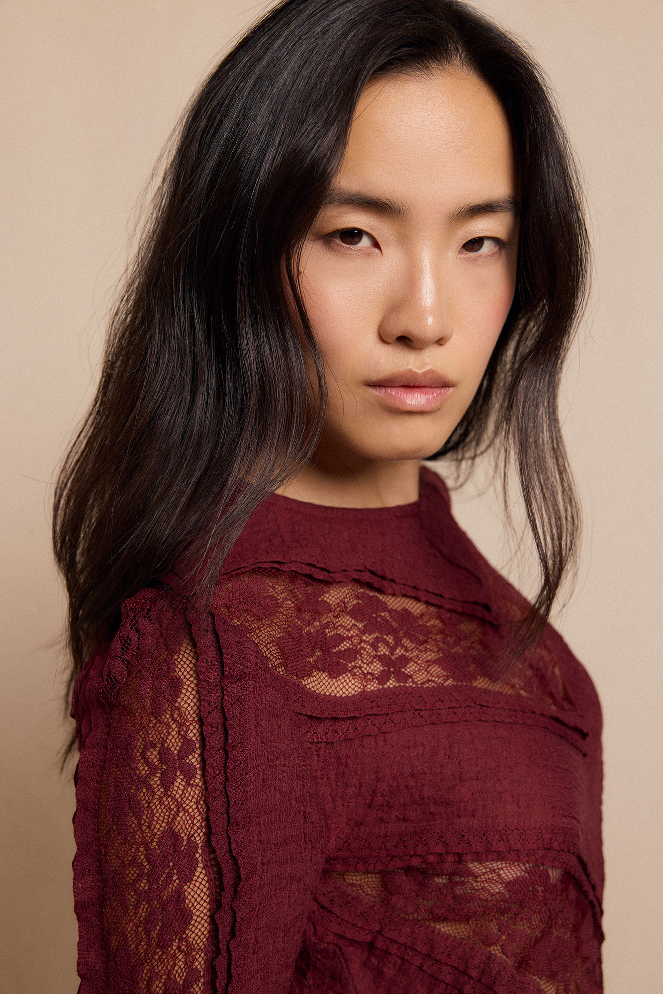 Slowlove Top encaje combinado