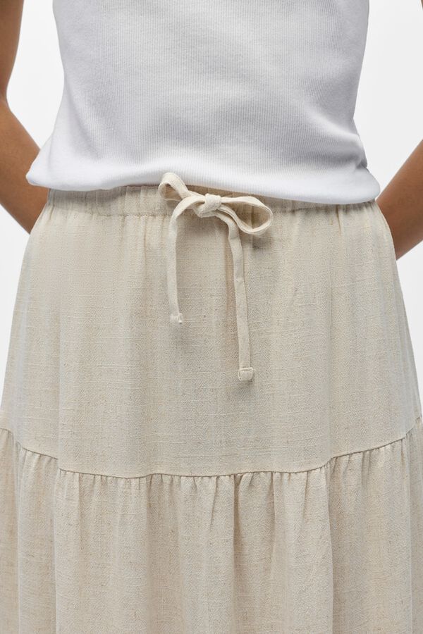 Object Falda larga lino Beige