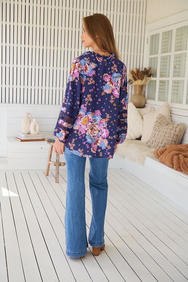 Jaase Blusa fluida Azul marino